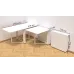 Стол-книжка трансформер Орион 2 Ferrum-decor 750x1520x730 Белый металл ДСП Белый 16 мм (ORI208)