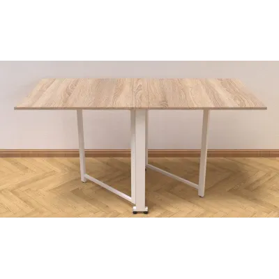 Стол-книжка трансформер Орион 2 Ferrum-decor 750x1520x730 Белый металл ДСП Дуб Сонома 16 мм (ORI211) Стол-книжка трансформер Орион 2 Ferrum-decor 750x1520x730 Белый металл ДСП Дуб Сонома 16 мм (ORI211)