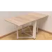 Стол-книжка трансформер Орион 2 Ferrum-decor 750x1520x730 Белый металл ДСП Дуб Сонома 16 мм (ORI211)