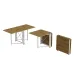 Стол-книжка трансформер Орион 2 Ferrum-decor 750x1520x730 Белый металл ДСП Дуб Артизан 16 мм (ORI213)