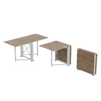 Стол-книжка трансформер Орион 2 Ferrum-decor 750x1520x730 Белый металл ДСП Дуб Сан-Марино 16 мм (ORI209) Стол-книжка трансформер Орион 2 Ferrum-decor 750x1520x730 Белый металл ДСП Дуб Сан-Марино 16 мм (ORI209)