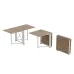 Стол-книжка трансформер Орион 2 Ferrum-decor 750x1520x730 Белый металл ДСП Дуб Сан-Марино 16 мм (ORI209)