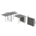 Стол-книжка трансформер Орион 2 Ferrum-decor 750x1520x730 Белый металл ДСП Бетон 16 мм (ORI214)