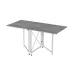 Стол-книжка трансформер Орион 2 Ferrum-decor 750x1520x730 Белый металл ДСП Бетон 16 мм (ORI214)