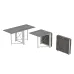 Стол-книжка трансформер Орион 2 Ferrum-decor 750x1520x730 Белый металл ДСП Бетон 16 мм (ORI214)