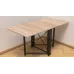 Стол-книжка трансформер Орион 2 Ferrum-decor 750x1520x730 Черный металл ДСП Дуб Сонома 16 мм (ORI204)