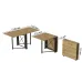 Стол-книжка трансформер Орион 2 Ferrum-decor 750x1520x730 Черный металл ДСП Дуб Артизан 16 мм (ORI206)