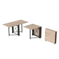 Стол-книжка трансформер Орион 2 Ferrum-decor 750x1520x730 Черный металл ДСП Дуб Сан-Марино 16 мм (ORI202) Стол-книжка трансформер Орион 2 Ferrum-decor 750x1520x730 Черный металл ДСП Дуб Сан-Марино 16 мм (ORI202)