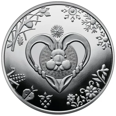 Монета в сувенірній упаковці No Brand Рік Кролика 5 гривень 2022 р 35 мм Сріблястий (hub_dmvlpr)