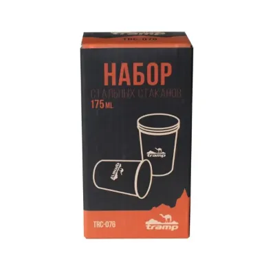 Набор 4 стопки Tramp TRC-076 175мл в кожаном чехле Metallic