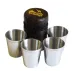 Набор 4 стопки Tramp TRC-076 175мл в кожаном чехле Metallic