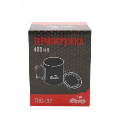 Термокухоль Tramp зі складаними ручками та напувалкою 400 мл металік (UTRC-137-metal)