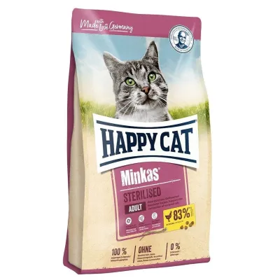 Корм для стерилизованных кошек и кастрированных котов Happy Cat Minkas Sterilised с птицей 500 г