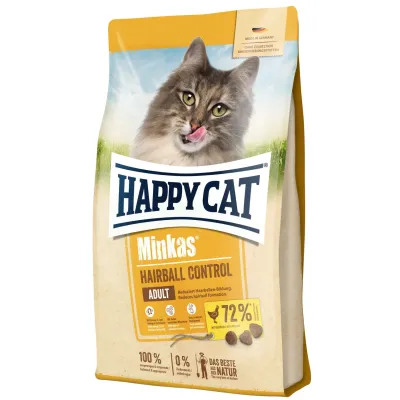 Корм для дорослих котів для виведення грудок вовни Happy Cat Minkas Hairball Control 1.5 кг