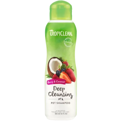 Шампунь Tropiclean Ягода и Кокос для котов и собак глубокого очищения Berry Clean Shampoo 355 мл 202498