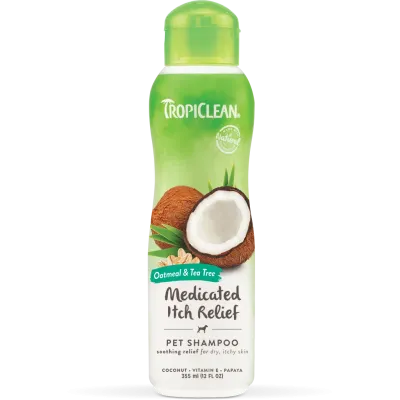 Шампунь для собак лечебный с экстрактом овсянки и чайного дерева Tropiclean Oatmeal Tea 355 мл 202467