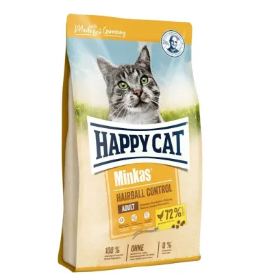 Корм Happy Cat Minkas Hairball Control для дорослих котів з птахом від грудок вовни 10 кг