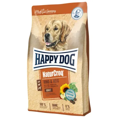 Корм для взрослых собак с говядиной и рисом Happy Dog NaturCroq Rind&Reis 4 кг 60519 Корм для взрослых собак с говядиной и рисом Happy Dog NaturCroq Rind&Reis 4 кг 60519