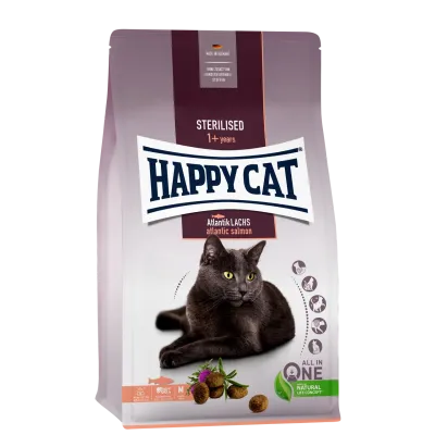 Корм для стерилізованих котів та кастрованих котів Happy Cat Sterilised Atlantik Lachs 4 кг