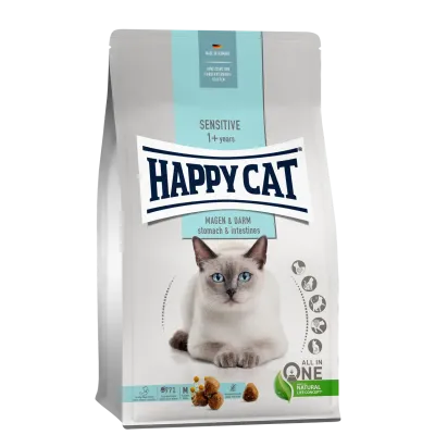 Сухой корм для взрослых кошек Happy Cat Sens Magen Darm с уткой и рисом 4 кг