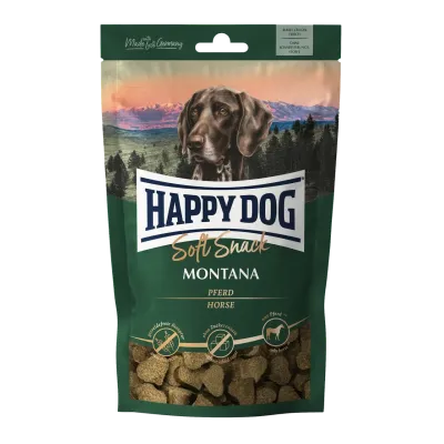 М'які ласощі для собак Happy Dog Soft Snack Montana зі смаком конини та картоплі 100 г