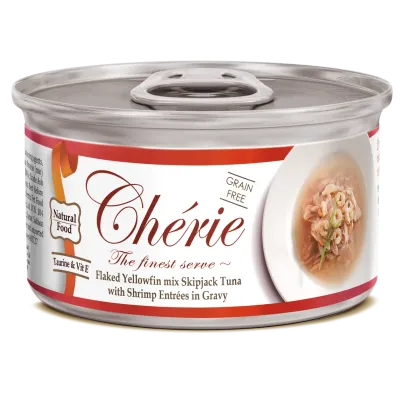 Корм влажный Cherie Signature Gravy Mix Tuna & Wild Salmon для кошек тунец и дикий лосось в соусе 80 г