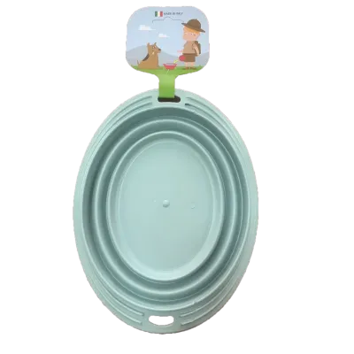 Миска розкладна похідна для тварин GeorPlast Squeeze Oval Big 1л 23х17х7 см Миска розкладна похідна для тварин GeorPlast Squeeze Oval Big 1л 23х17х7 см