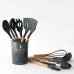 Набір кухонного приладдя Kitchen Set 12 предметів Чорний