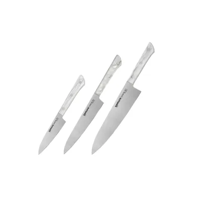 Набор кухонных ножей из 3-х предметов Samura Harakiri Acryl (SHR-0220AW) Набор кухонных ножей из 3-х предметов Samura Harakiri Acryl (SHR-0220AW)