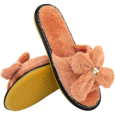 Тапочки женские Sports с бантом Персиковый 40-41 25.5 см