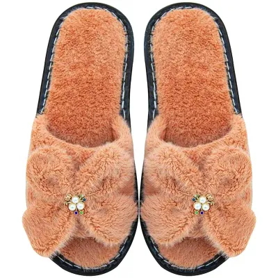 Тапочки женские Sports с бантом Персиковый 40-41 25.5 см