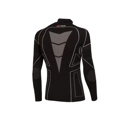 Термокофта з комірцем (лонгслів) X-Tech Maglia Race 3 Munica Lunga lupetto Nero XXL/XXXL Чорна Термокофта з комірцем (лонгслів) X-Tech Maglia Race 3 Munica Lunga lupetto Nero XXL/XXXL Чорна