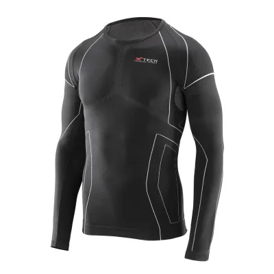 Термокофта (лонгслив) X-Tech Maglia Race 3 Munica Lunga giroc Nero XXL/XXXL Черная Термокофта (лонгслив) X-Tech Maglia Race 3 Munica Lunga giroc Nero XXL/XXXL Черная