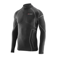 Термокофта з комірцем (лонгслів) X-Tech Maglia Race 3 Munica Lunga lupetto Nero L/XL Чорна Термокофта з комірцем (лонгслів) X-Tech Maglia Race 3 Munica Lunga lupetto Nero L/XL Чорна