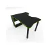 Геймерский игровой стол Comfy Home Kano черный+лайм