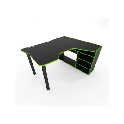 Геймерский игровой стол Comfy Home Kano черный+лайм