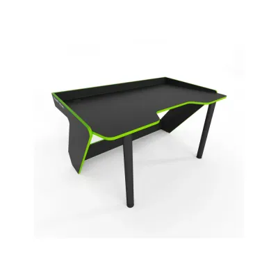 Геймерский игровой стол Comfy Home Kronika черный+лайм