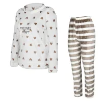 Жіноча піжама No Brand Heart XL White-Brown
