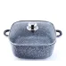 Кастрюля с крышкой мраморное покрытие Benson BN 362 5.1 л 24 см Черный