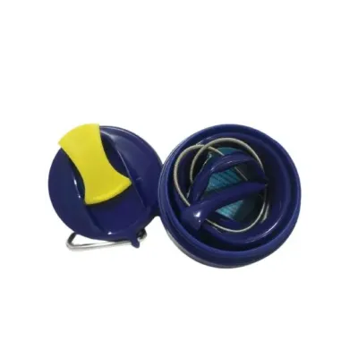 Складана силіконова склянка з кришкою та трубочкою 350 мл Tonna Waist BLUE and YELLOW Складана силіконова склянка з кришкою та трубочкою 350 мл Tonna Waist BLUE and YELLOW