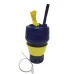 Складана силіконова склянка з кришкою та трубочкою 350 мл Tonna Waist  BLUE and YELLOW
