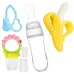 Набор 2Life Ниблер с насадками и цепочкой фиксатором, Бутылка-ложка первый прикорм, Прорезыватель Банан (vol-10108)