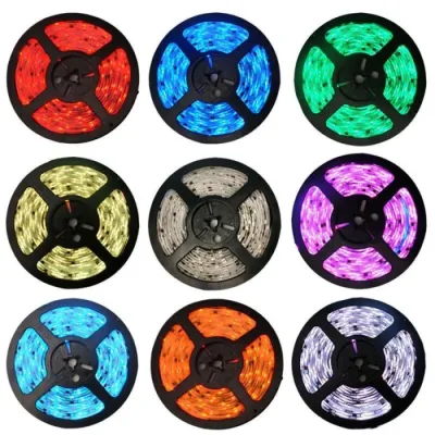 Светодиодная лента RIAS 5050 LED RGB в бухте 4.5м разноцветная (4_00327)