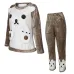 Жіноча піжама Lesko Bear White 2XL Коричнево-білий (10436-54903)