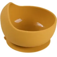 Силіконова кругла глибока тарілка для перших страв на присосці 2Life Y17 350 мл Помаранчевий (vol-10143)