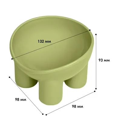 Миска для кошек Taotaopets 126623 132 мм Зеленый (10461-55501)
