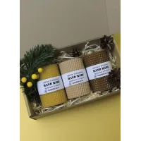 Подарочный набор Кукумбер натуральные свечи из вощины ручной работы №20 10-0271
