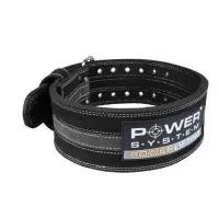 Пояс для пауэрлифтинга Power System PS-3800 PowerLifting кожаный M Black/Grey Line