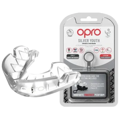 Капа OPRO Silver детская (возраст до 11) Clear (art.102503006)