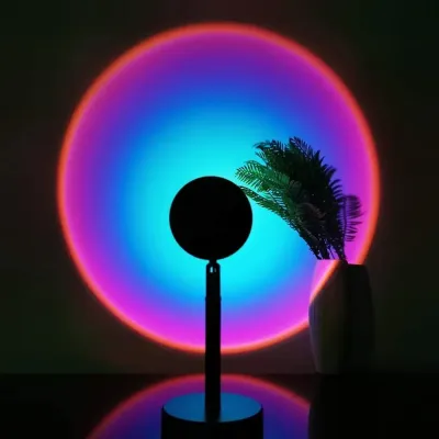 Проекционная настольная LED лампа RIAS Sunset Lamp Rainbow USB 5W (3_01497)